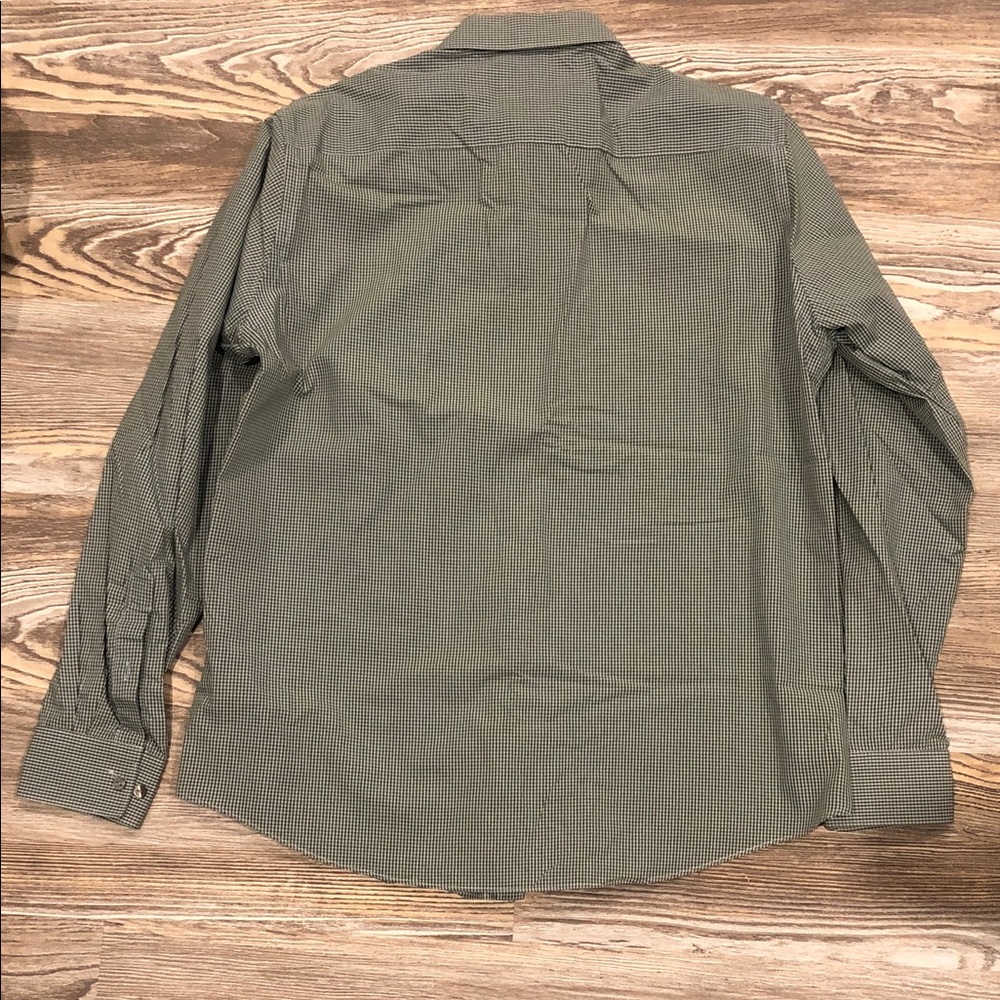 Van Heusen Men's Olive Button Down Shirt - Picture 3 of 4